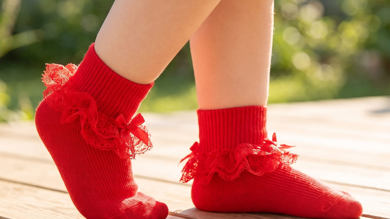 Baby Girl Turn-Cuff Ruffle Dress Socks by FRILLORA