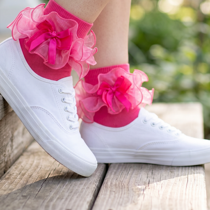 Women's Big Ruffle Socks with Bow lifestyle product image 1