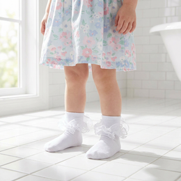 Girls Ruffle Socks with Double Lace Turn-Cuff lifestyle product image 20260713 2