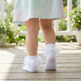 Girls Ruffle Socks with Double Lace Turn-Cuff lifestyle product image 20260713 3