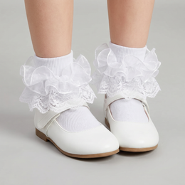 Girls Ruffle Socks with Double Lace Turn-Cuff lifestyle product image 20260713 5