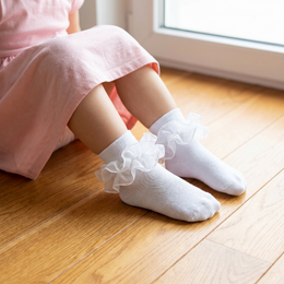 Girls Ruffle Socks with Double Lace Turn-Cuff lifestyle product image 20260713 6