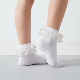 Baby & Toddler Girl Ruffle Socks with Shimmer Lace lifestyle product image 20260713 6