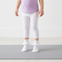 Girls Ruffle Crew Socks with Grip Soles by Frillora, additional styling view 5