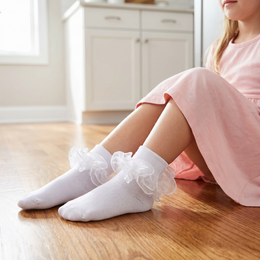 Girls Double-Ruffle Fold-Over Dress Socks lifestyle product image 20260713 4
