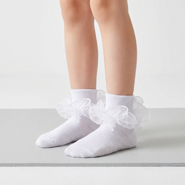 Girls Double-Ruffle Fold-Over Dress Socks lifestyle product image 20260713 6