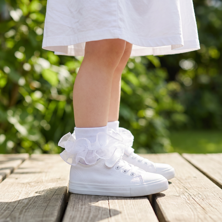 Girls Ruffle Fold-Cuff Dress Socks lifestyle product image 20260713 1
