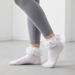 Women's Glitter Ruffle Ankle Socks lifestyle product image 5