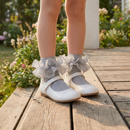 Girls Glitter Ruffle Dress Socks lifestyle product image 20260713 1