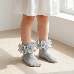 Girls Glitter Ruffle Dress Socks lifestyle product image 20260713 2