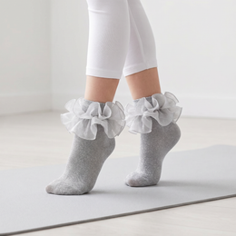 Girls Glitter Ruffle Dress Socks lifestyle product image 20260713 5