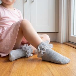 Girls Glitter Ruffle Dress Socks lifestyle product image 20260713 6