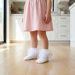 Girls Fancy 4-Layer Ruffle Pageant Socks lifestyle product image 20260713 6