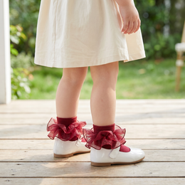 Girls Glitter Ruffle Dress Socks lifestyle product image 20260713 3