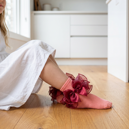 Girls Glitter Ruffle Dress Socks lifestyle product image 20260713 5