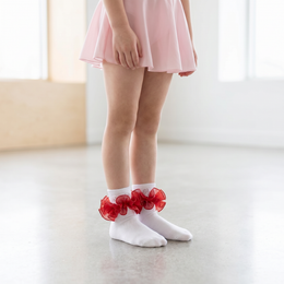 Women's Fluffy Ruffle Turn-Cuff Socks lifestyle product image 4