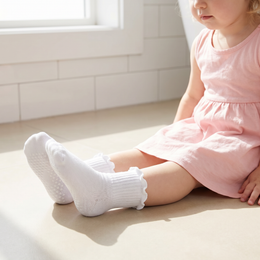 Baby & Toddler Girl Ruffle Crew Socks lifestyle product image 20260713 3