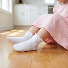 Baby & Toddler Girl Ruffle Crew Socks lifestyle product image 20260713 5