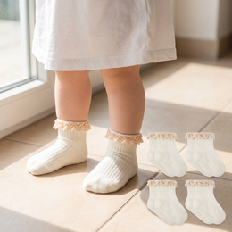 Baby Girl Ruffle Grip Socks for Newborns lifestyle product image 2