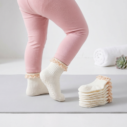 Baby Girl Ruffle Grip Socks for Newborns lifestyle product image 5