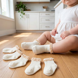 Baby Girl Ruffle Grip Socks for Newborns lifestyle product image 6