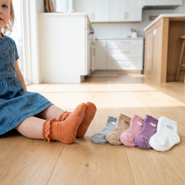 Girls Ruffle Grip Crew Socks lifestyle product image 20260713 4