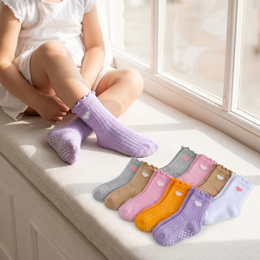 Girls Ruffle Grip Crew Socks lifestyle product image 20260713 6