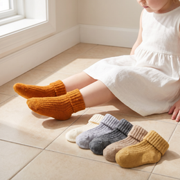Baby & Toddler Wool Thermal Crew Socks lifestyle product image 3