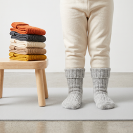 Baby & Toddler Wool Thermal Crew Socks lifestyle product image 4