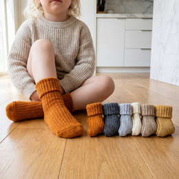 Baby & Toddler Wool Thermal Crew Socks lifestyle product image 5