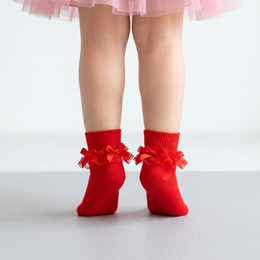 Baby Girl Turn-Cuff Ruffle Dress Socks lifestyle product image 6