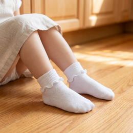 Baby Girl Comfy Turn-Cuff Ruffle Socks lifestyle product image 4