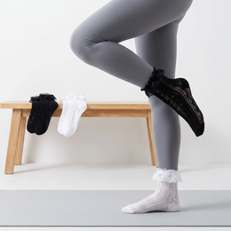 Women's Lace Ruffle Mesh-Trim Socks lifestyle product image 4