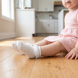 Baby Girl Ruffle Grip Socks, Turn Cuff lifestyle product image 5