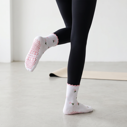 Women's Cute Ruffle Pilates Grip Socks lifestyle product image 4