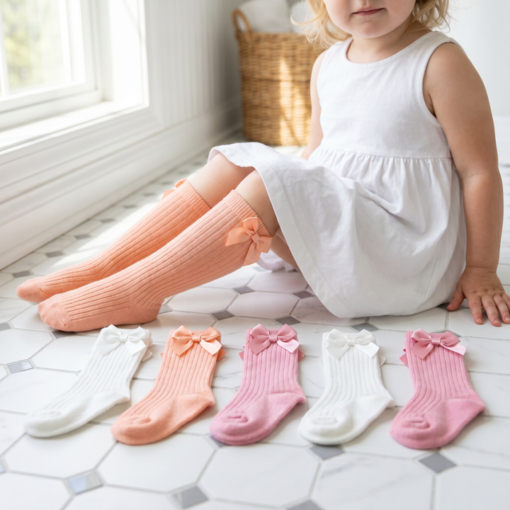 Baby Girl Knee-High Socks with Bow lifestyle product image 1