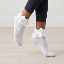 Womens White Ruffle Socks with Bow Ankle Lace Trim Frilly Socks Summer Thin Coquette Lolita Bobby Dress Sock Woman lifestyle product image 5