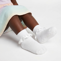 Girls Ruffle Crew Socks with Grip Soles by Frillora, additional styling view 12