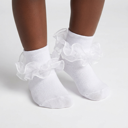 Girls Ruffle Socks Toddler Girl Frilly Dress Socks Double Lace Big Ruffles Fold Over Church Fancy Sock for Baby Kids lifestyle product image 3