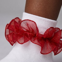 Women Big Ruffle Socks Adult Double Lace Turn Cuff Fluffy Frilly Ankle Dress Socks Cute Bobby Sock for Big Girls lifestyle product image 5