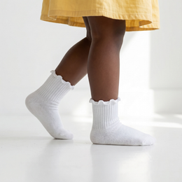 6 Pairs Baby Infant Toddler Girls Ruffle Socks Cute Soft Cotton School Uniform Frilly Dress Crew Socks Little Kids lifestyle product image 2