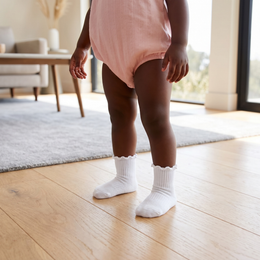 6 Pairs Baby Infant Toddler Girls Ruffle Socks Cute Soft Cotton School Uniform Frilly Dress Crew Socks Little Kids lifestyle product image 3