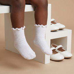 6 Pairs Baby Infant Toddler Girls Ruffle Socks Cute Soft Cotton School Uniform Frilly Dress Crew Socks Little Kids lifestyle product image 4