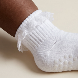 6 Pairs Baby Infant Toddler Girls Ruffle Socks Cute Soft Cotton School Uniform Frilly Dress Crew Socks Little Kids lifestyle product image 6
