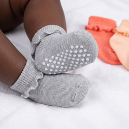 12 Pairs Newborn Baby Socks Ruffle Turn Cuff Cotton Non-slip Soft Warm Ankle Socks for Infant Girls Boys Hospital Nicu Preemie 0-3 Months lifestyle product image 6
