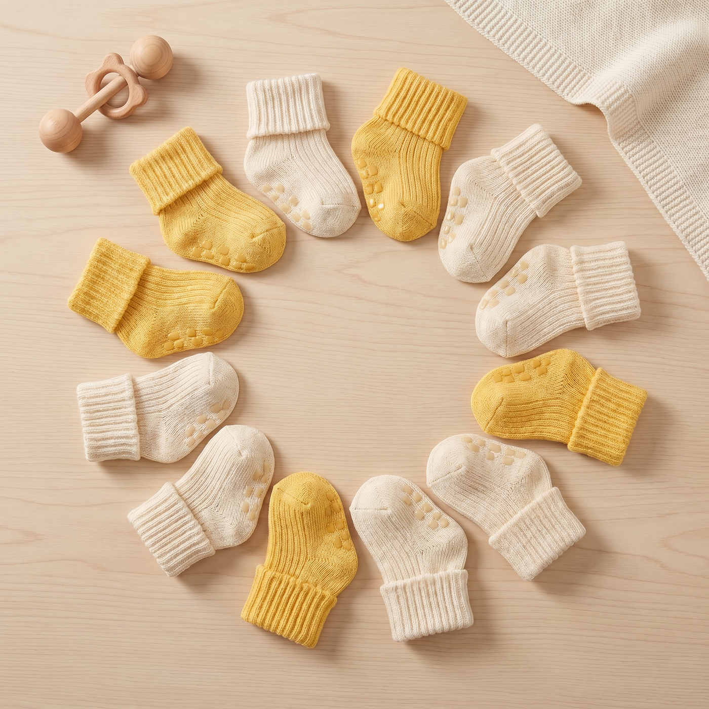 12 Pairs Baby Wool Socks Soft Winter Warm Turn Cuff Wool Sock for Preemie Premature Newborn Boys Girls Hospital Nicu lifestyle product image 1