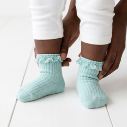 Baby Girl Ruffle Socks Non Slip Grip Socks Toddler Girls Cute Cotton Frilly Ankle Grippy Sock Newborn Infant Little Kids lifestyle product image 2