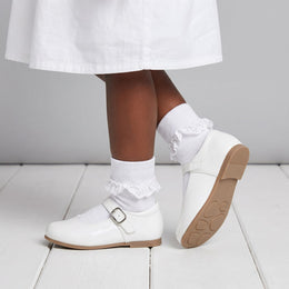 White Girls Ruffle Socks Toddler Double Lace Frilly Dress Socks Ruffles Fold Over Church Fancy Sock for Little Kids lifestyle product image 3