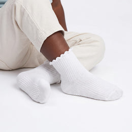 6 Pairs Toddler Ruffle Socks Non Slip - Cute Grippy Frilly Ankle Socks for Baby Girls Boys Cotton Grips Sock for Kids lifestyle product image 3