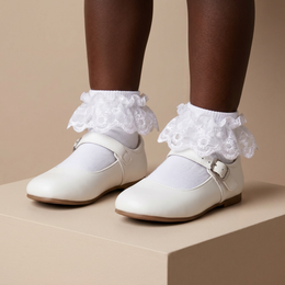 6 Pairs White Girls Lace Ruffle Socks Toddler Fancy Frilly Dress School Church Princess Flower Girl Socks Little Kids lifestyle product image 1